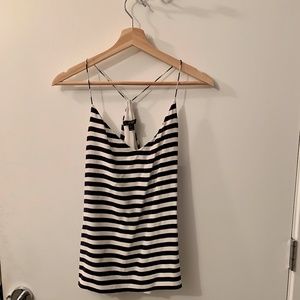 J Crew Camisole Navy & White Striped